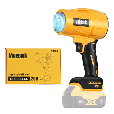 Vniissok Jet Blower front view shows compact power for quick patio cleaning.