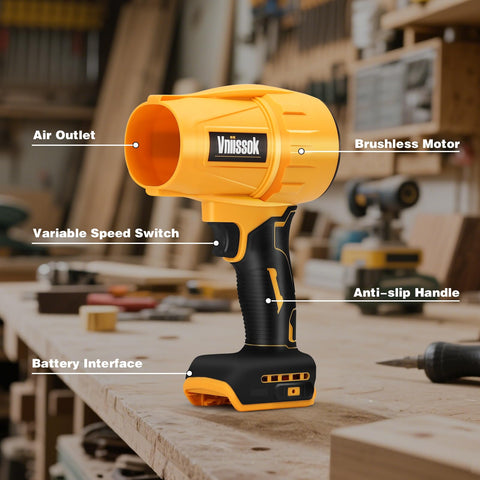 Vniissok Jet Blower with-dewalt-battery shows versatile cordless performance.