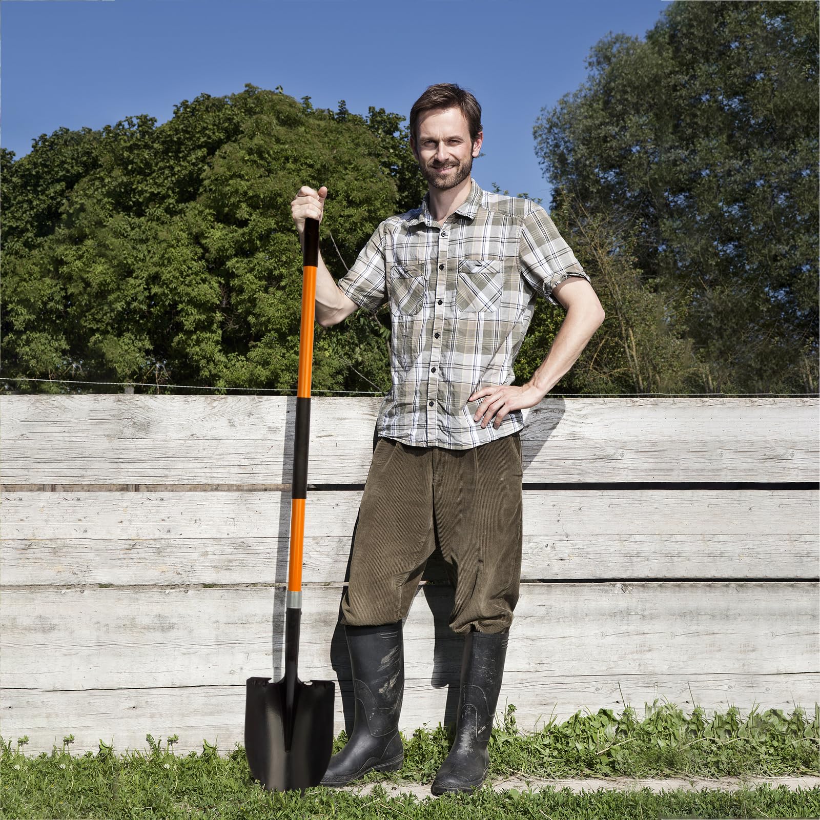 VNIMTI long 56 inch shaft reduces back strain during extended soil work