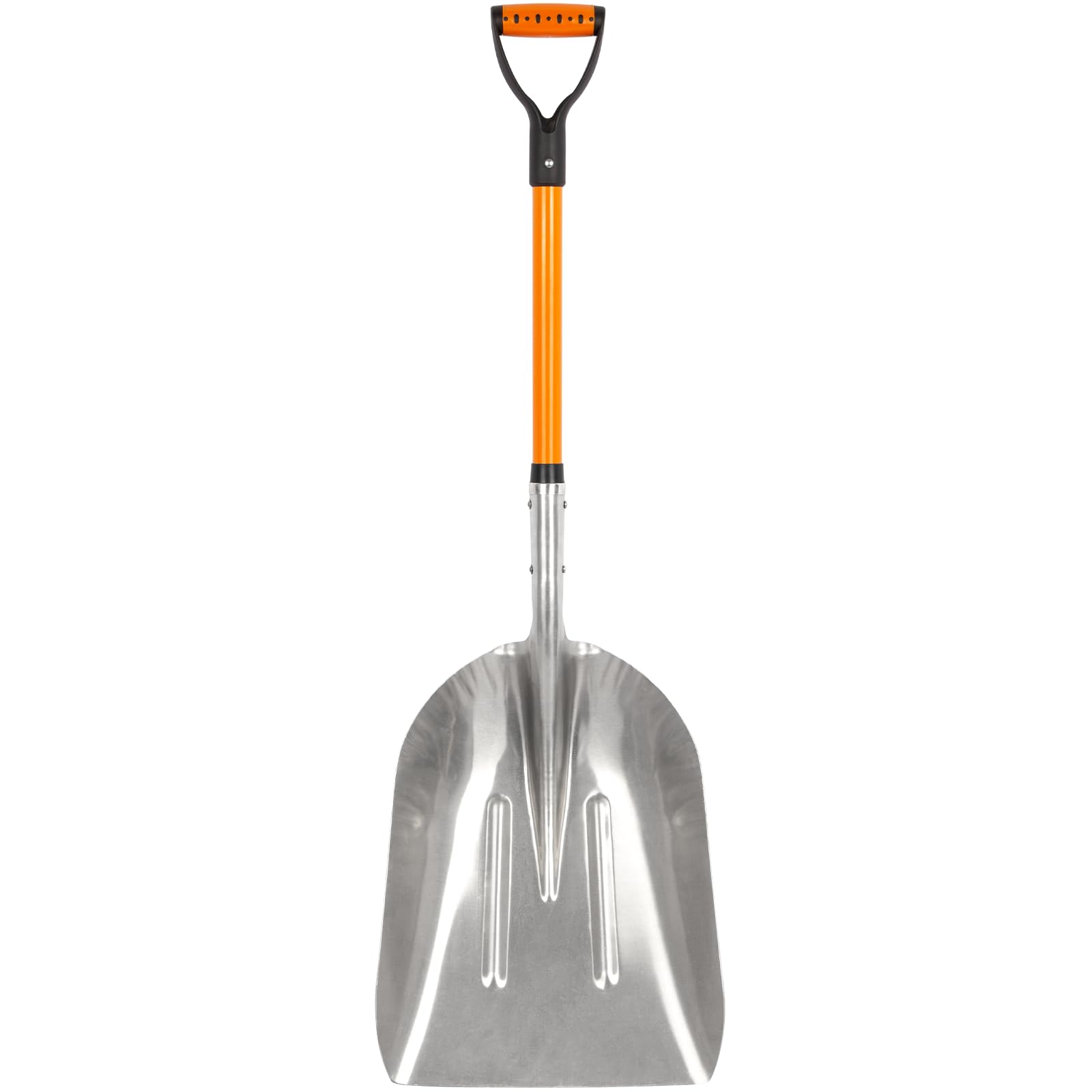 VNIMTI aluminum snow shovel with D-handle ready for heavy snow clearing