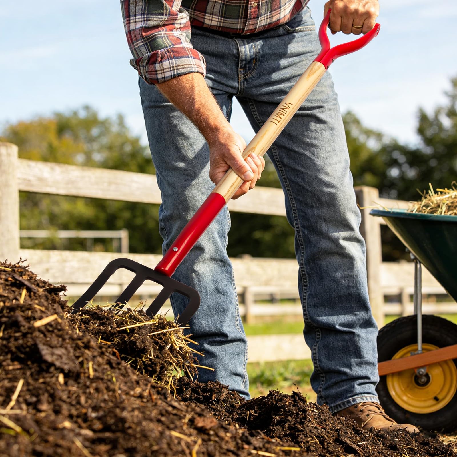 VNIMTI compost fork for mulching and turning piles