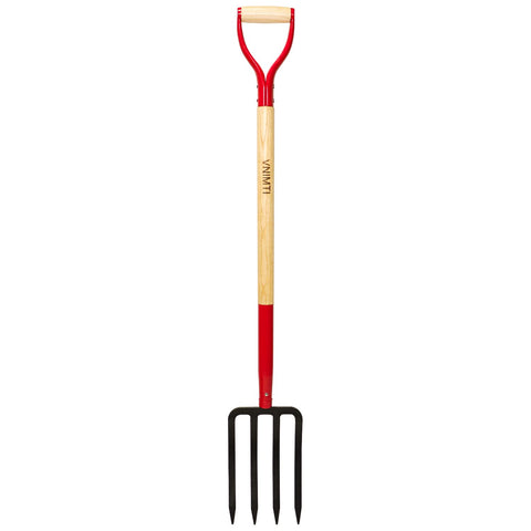 VNIMTI garden fork with 4-tine spading for efficient soil work