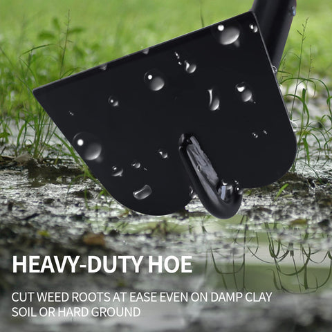 VNIMTI Garden Hoe flat-edge design enables quick, precise weed removal.