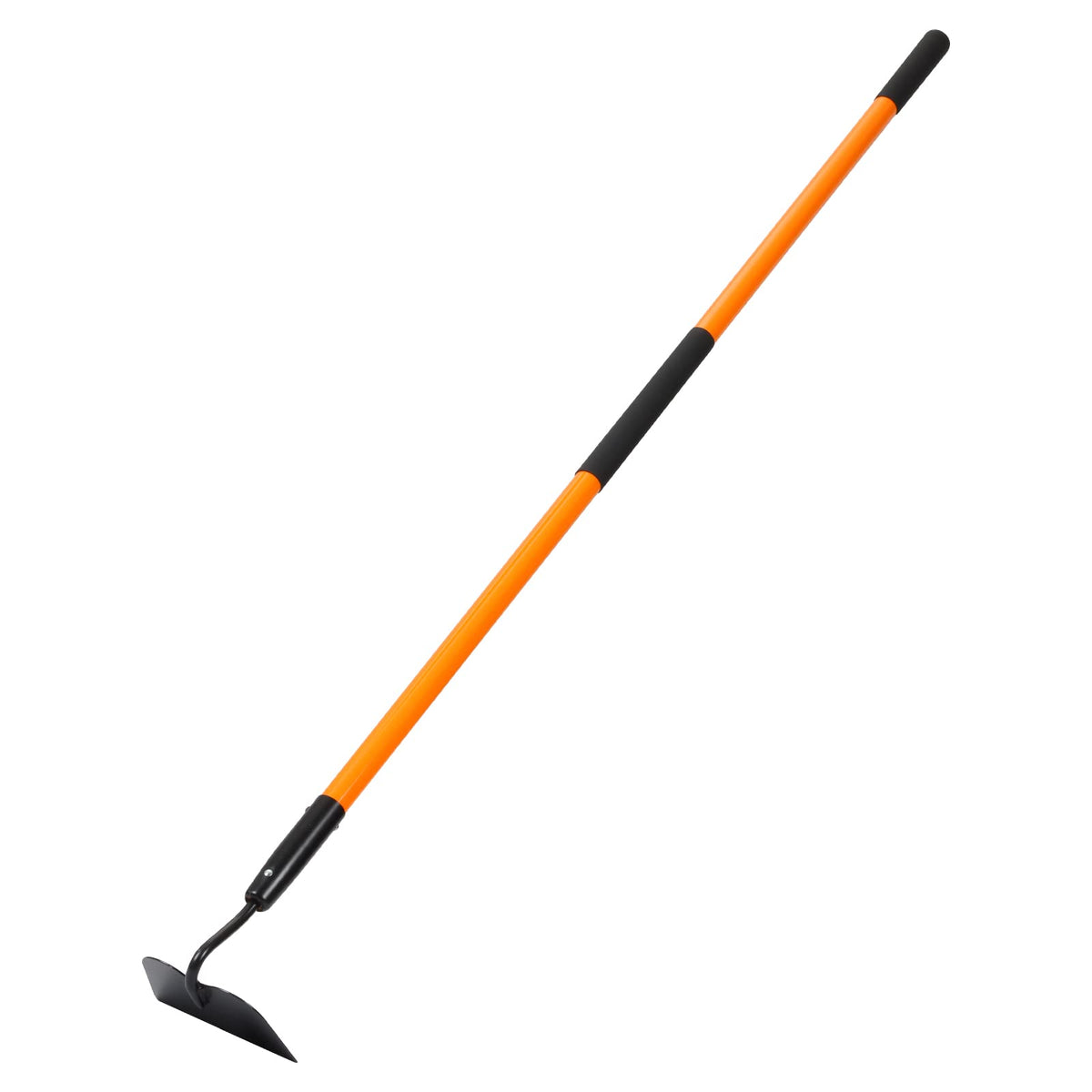 VNIMTI Garden Hoe heavy-duty steel head for durable weeding and soil penetration.