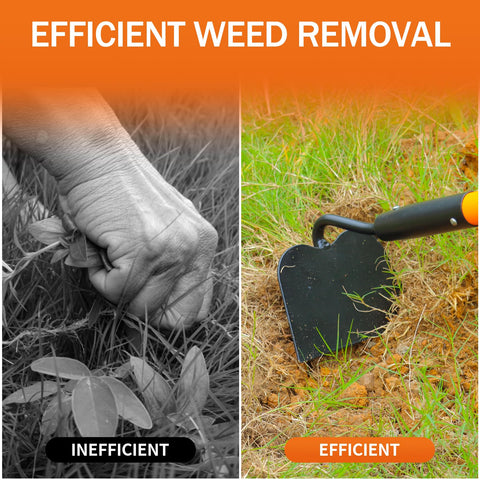 VNIMTI Garden Hoe two non-slip grips ensure secure handling even when wet.