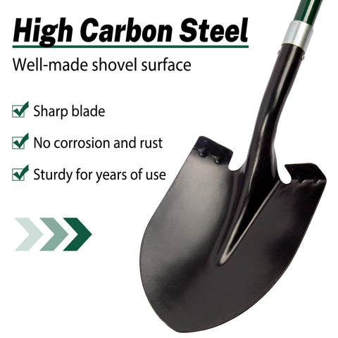 VNIMTI green fiberglass handle provides a secure grip in wet conditions