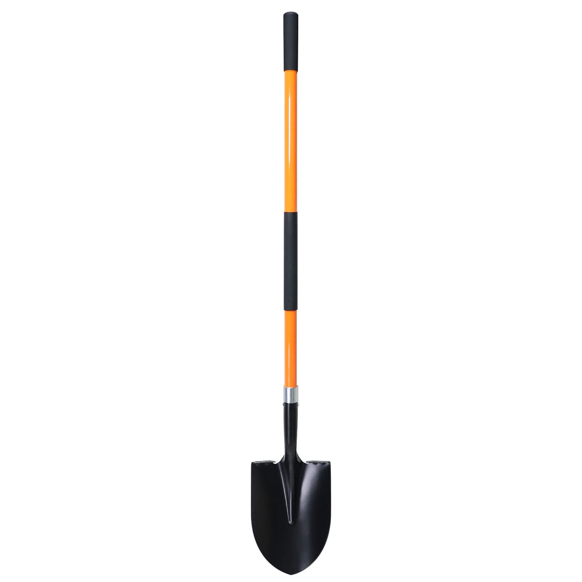 VNIMTI heavy-duty shovel with 56 inch blade close-up showing sharp steel for quick digging