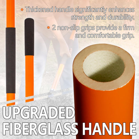 VNIMTI 58-inch ergonomic shovel to reduce bending during use.