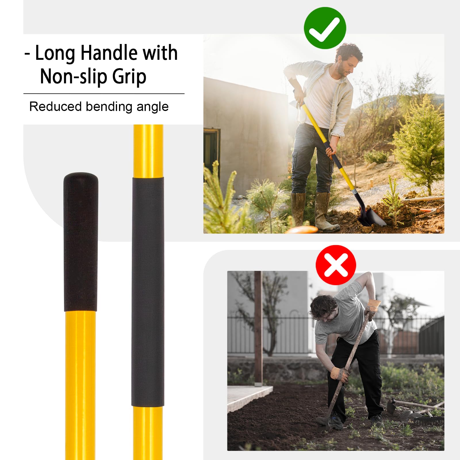 VNIMTI rounded blade supports efficient trenching and minimal effort.