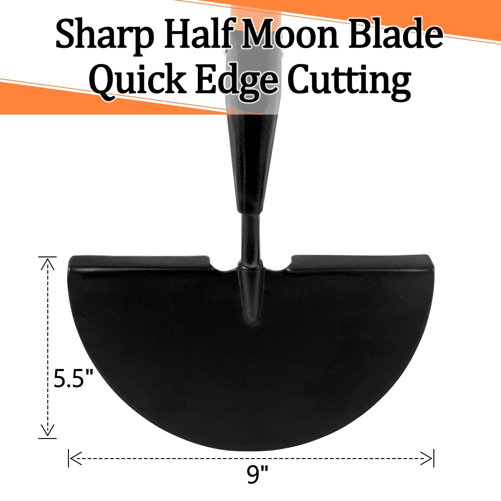 VNIMTI edger fiberglass handle with dual grips for comfortable use.