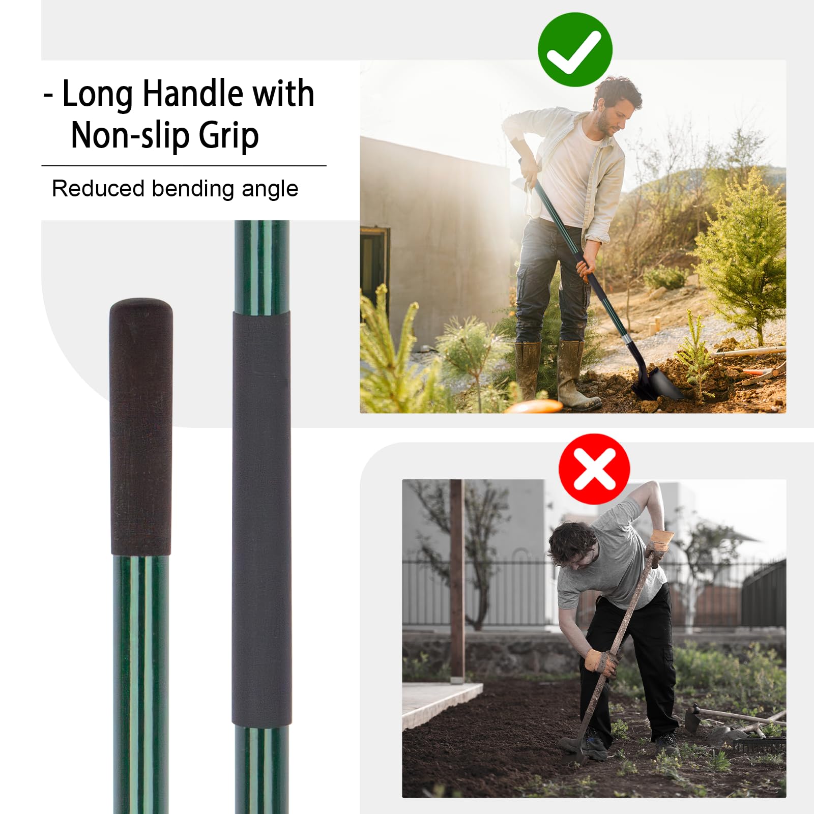 VNIMTI non-slip grip areas stay secure when wet for better control