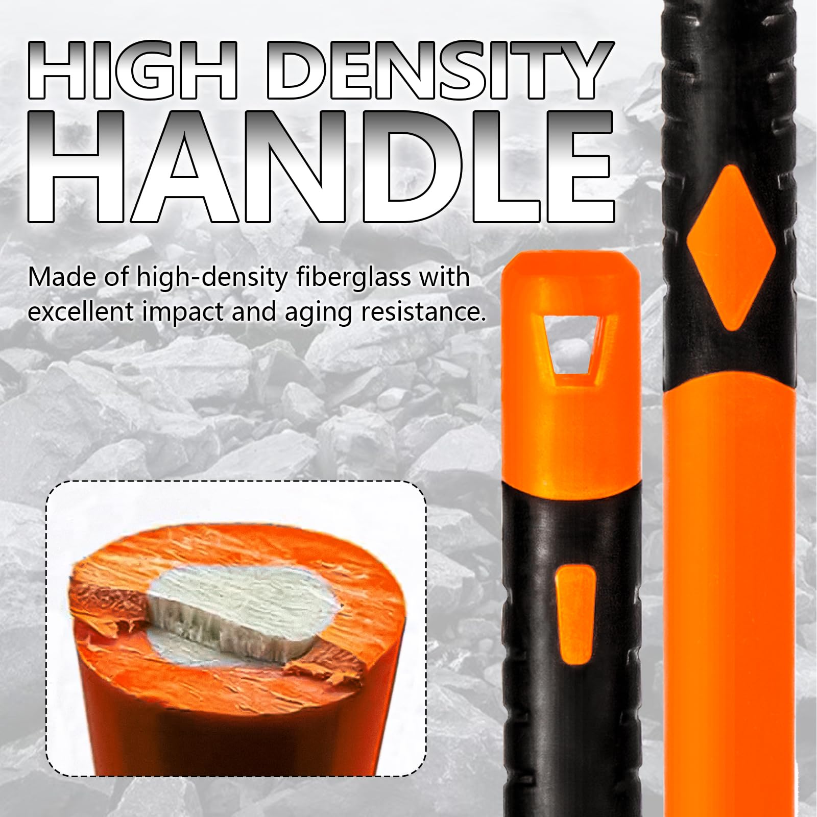 VNIMTI shock-absorbing handle minimizes vibration during use