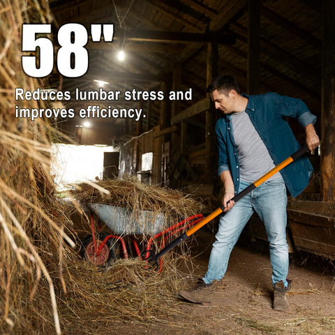 VNIMTI pitch fork 58‑inch length demonstrated for comfortable stance
