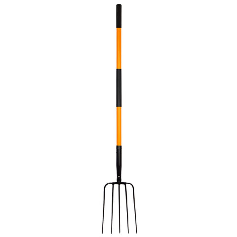 VNIMTI pitch fork head close-up shows tough high‑carbon steel tines for durability