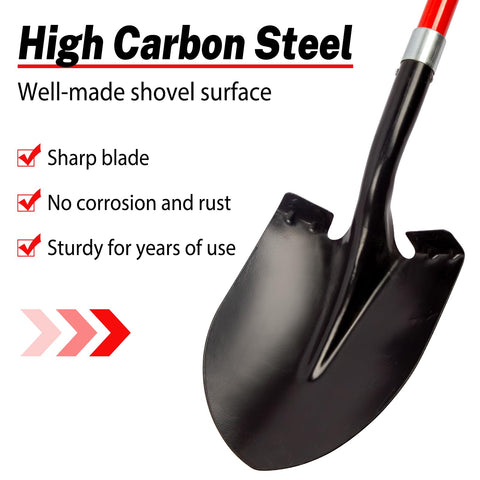 VNIMTI round blade digging shovel ready for efficient soil penetration