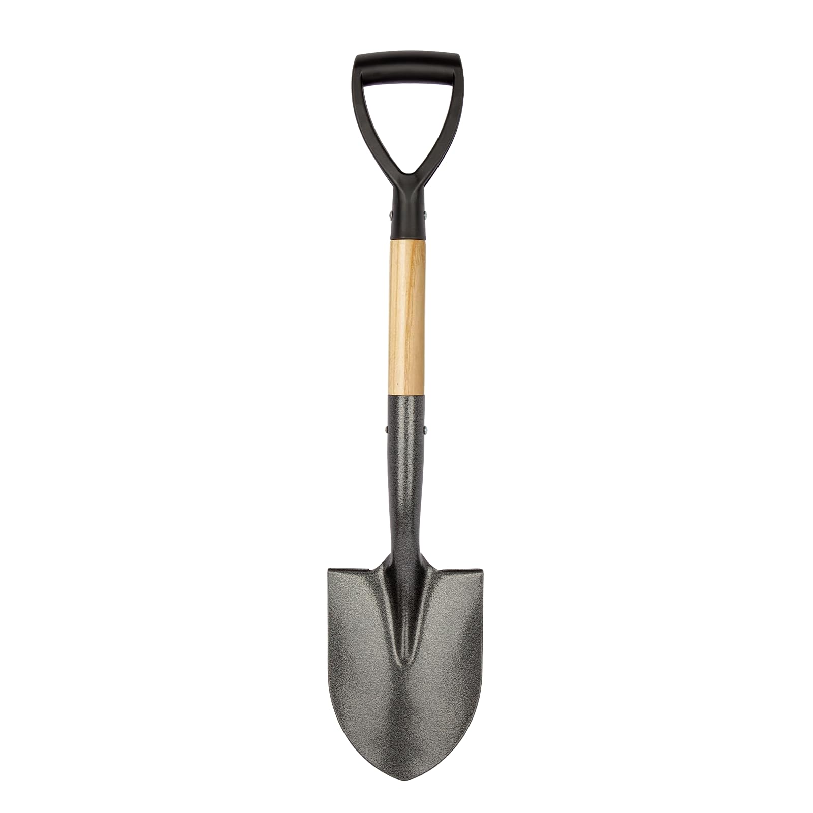 VNIMTI shovel round-head with wooden D-handle for precise garden digging