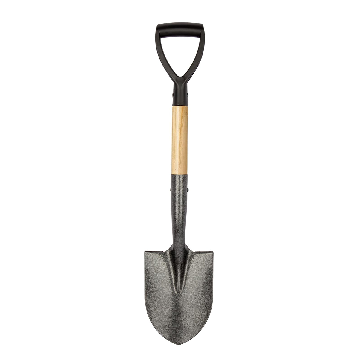 VNIMTI shovel round-head with wooden D-handle for precise garden digging
