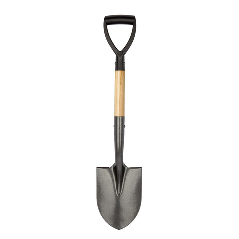 VNIMTI shovel round-head with wooden D-handle for precise garden digging