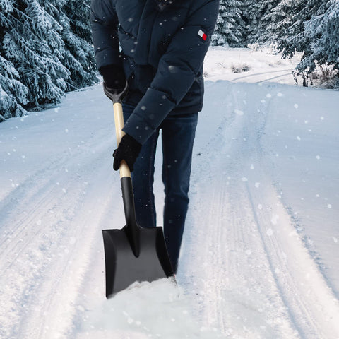 VNIMTI square shovel cold-rolled steel head resists wear.