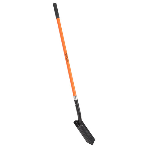 VNIMTI trench shovel at 56-inch length for comfortable trenching.