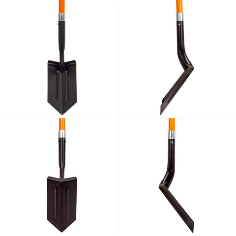 VNIMTI trench shovel in-use digging in a tight space for trenching
