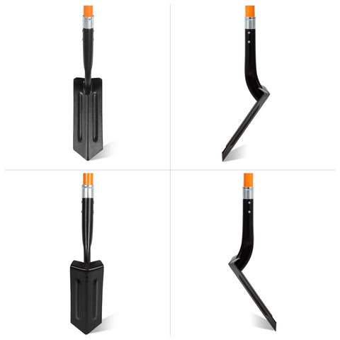 VNIMTI trench shovel aiding transplanting small shrubs with ease.