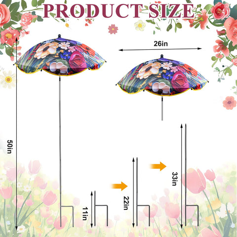 Voccos flower-pattern canopy adds color while shielding garden seedlings.