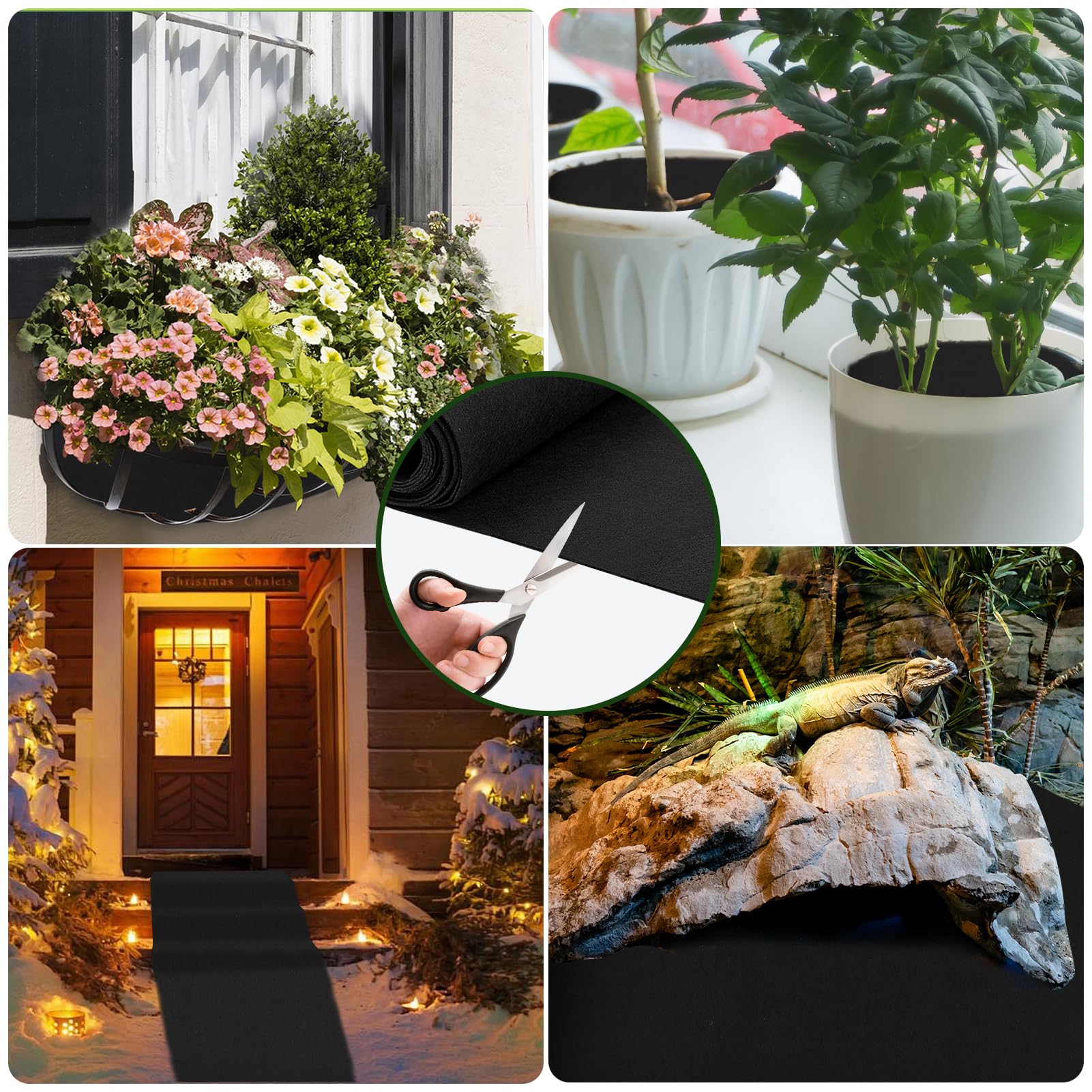 Voccos outdoor and indoor use liner blends with decor while keeping soil in place.
