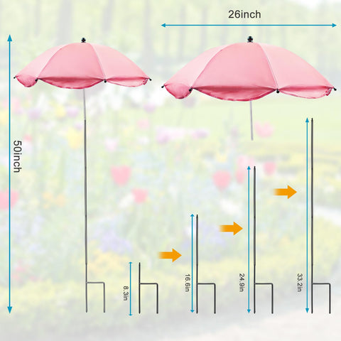 Voccos plant umbrella with 26-inch canopy shields young seedlings.