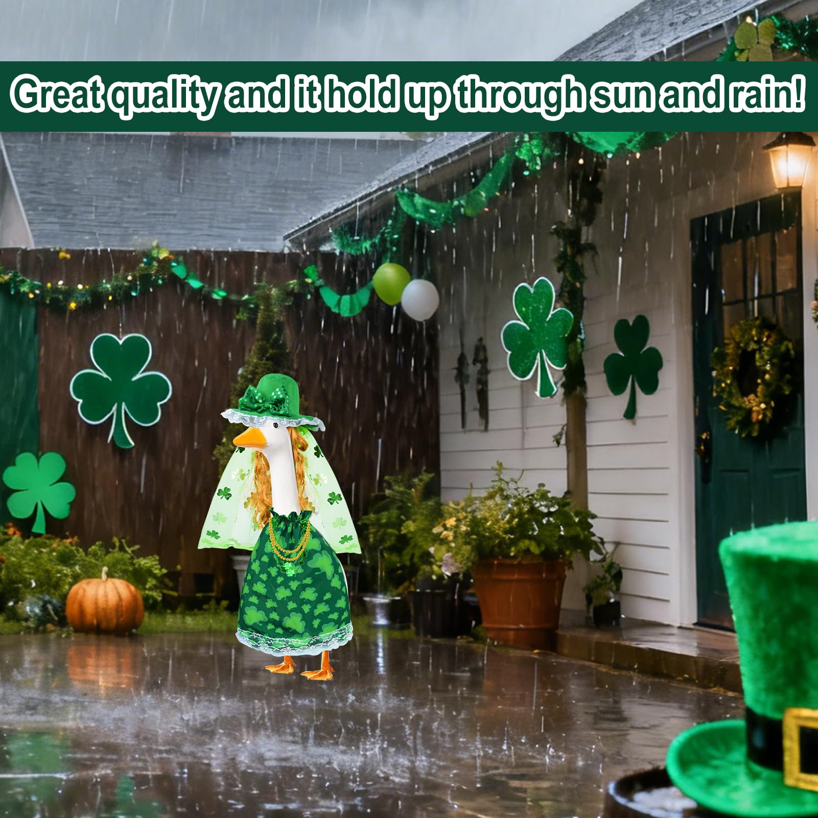 Voccos St Patrick's Day set suitable for porches, gardens, and small pets.