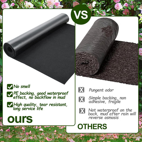 Voccos sturdy bed liner edging helps define borders in any yard.