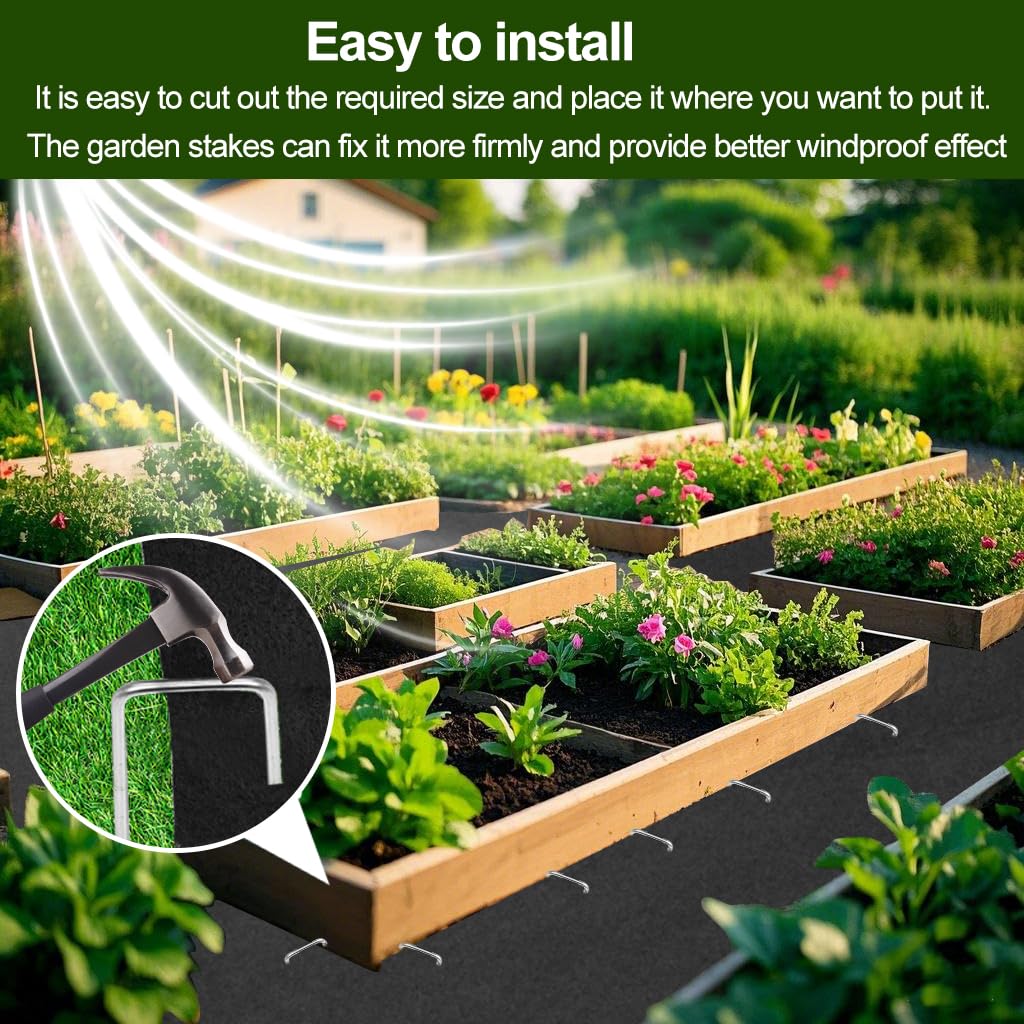 Voccos weed barrier fabric keeps flower beds neat and low-maintenance.