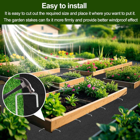 Voccos weed barrier fabric keeps flower beds neat and low-maintenance.