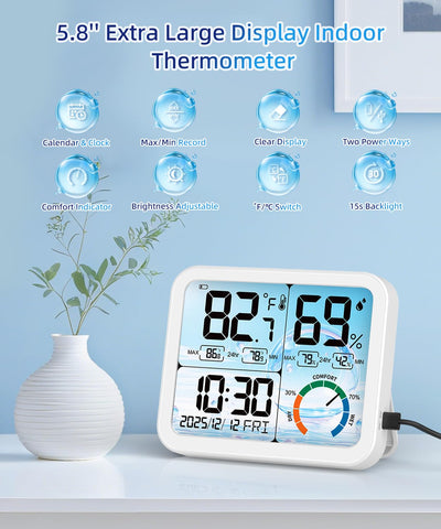 VOCOO real-time temp and humidity monitoring for quick environmental awareness
