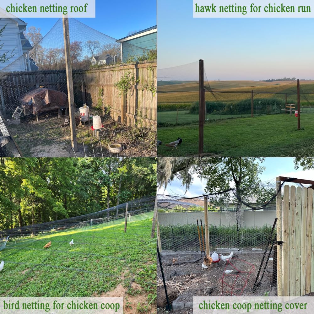 Vocray chicken run protection netting secures poultry fencing without hindering airflow.
