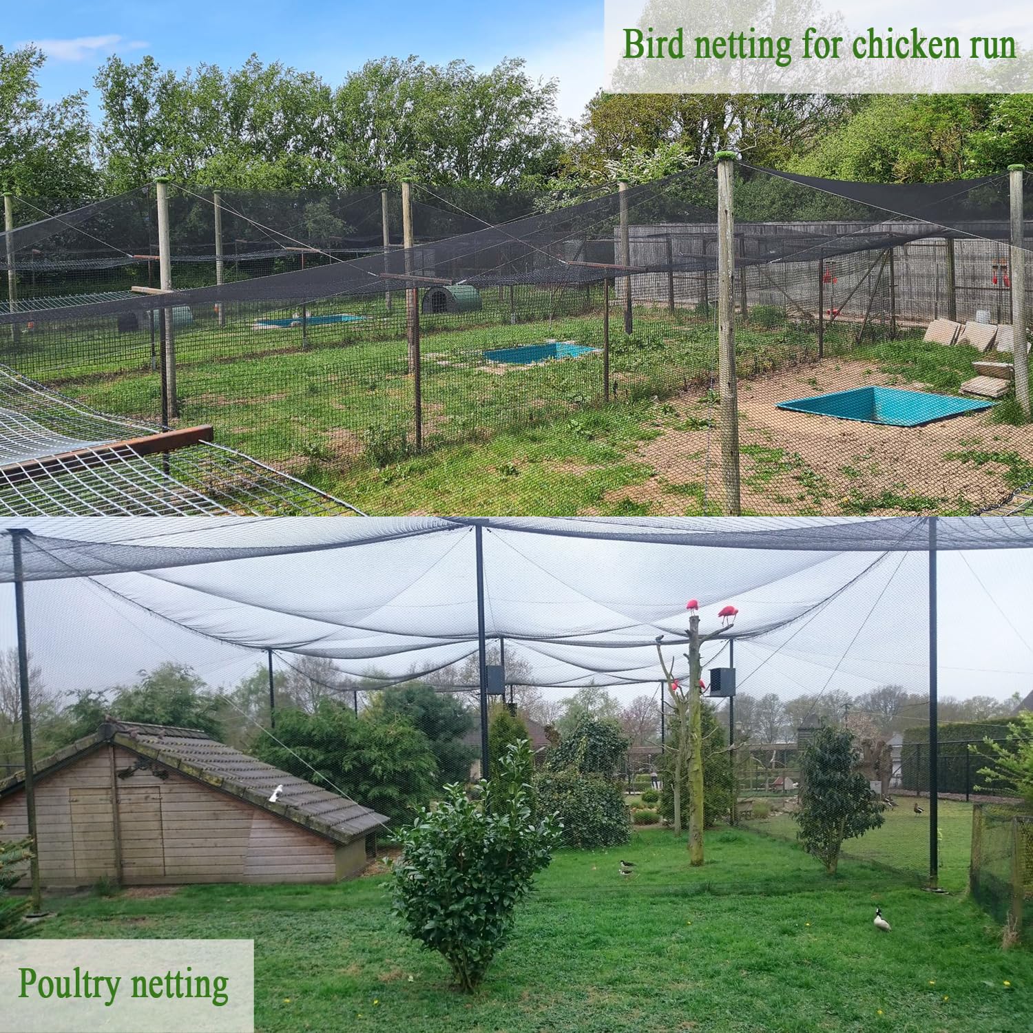 Vocray Garden netting cut to size for raised beds and rows.