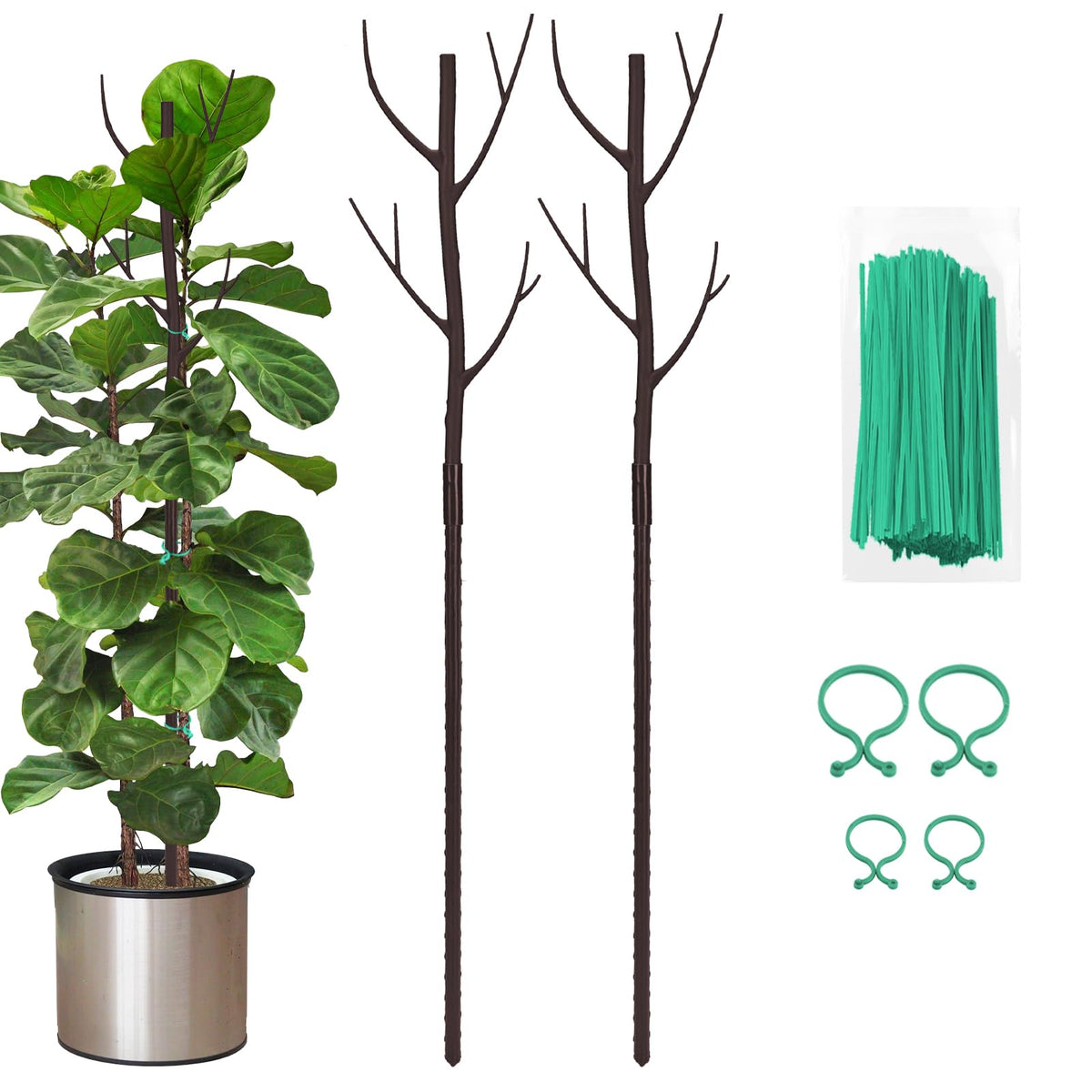 Vocray plant stake twigs set supports tall indoor plants without bending