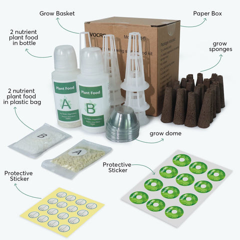 VOCRS 24 grow sponges bundle for consistent moisture and transplant ease