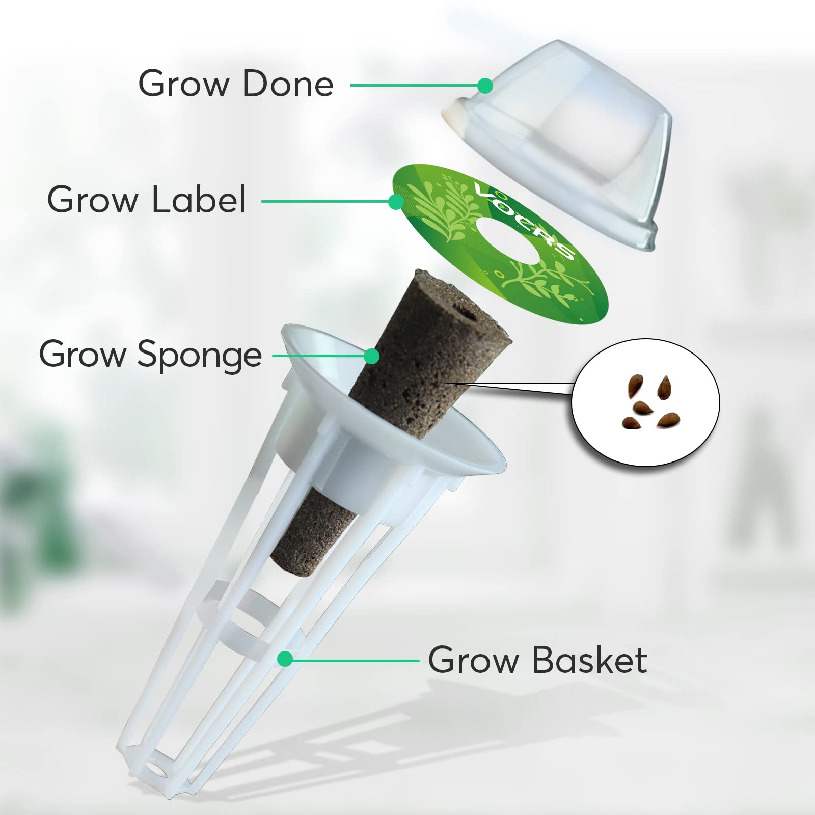 VOCRS A&B hydroponic nutrient food bottles and bags for balanced nutrition