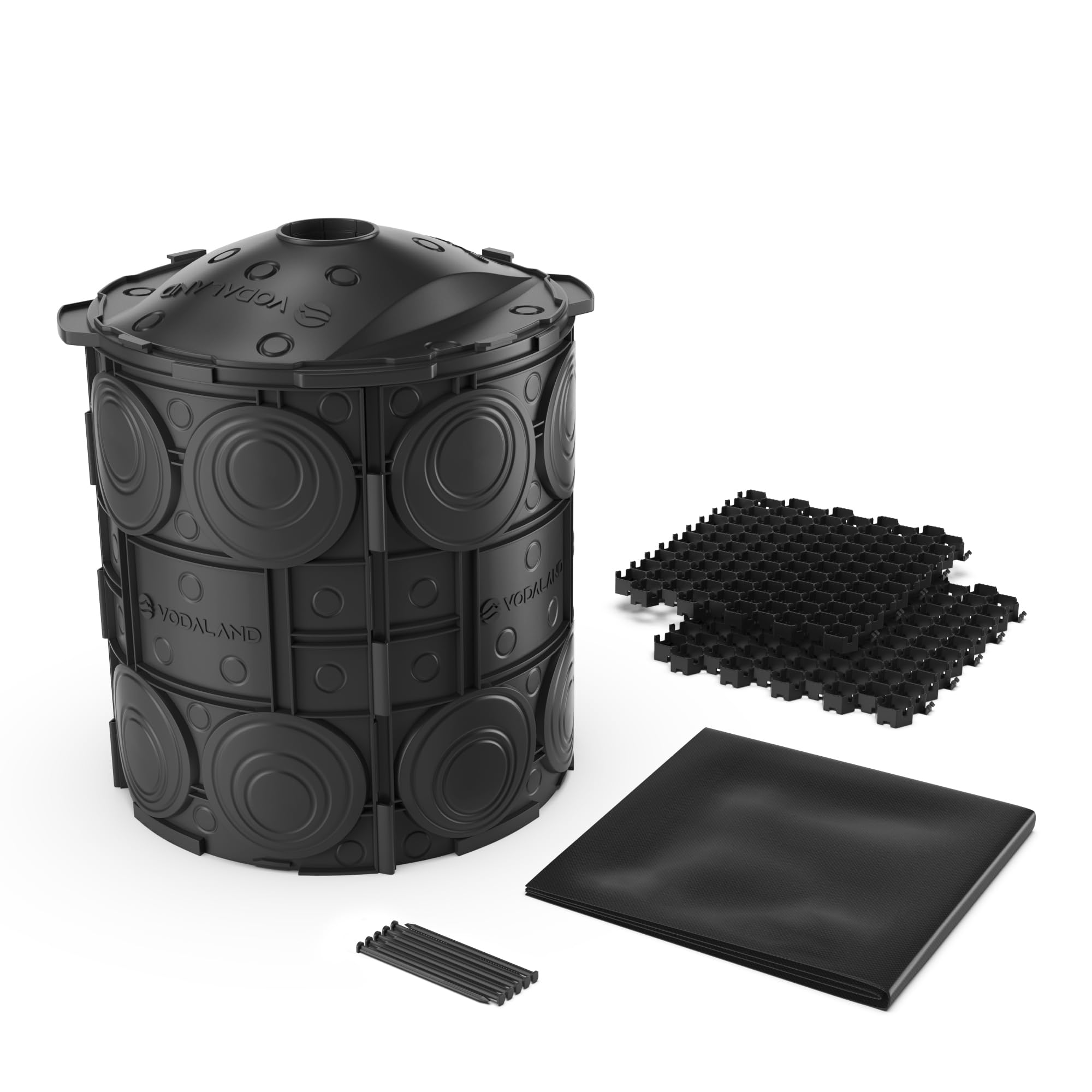 Vodaland Easy Stormwater Dry Well top cover, durable lid for reliable drainage installations.