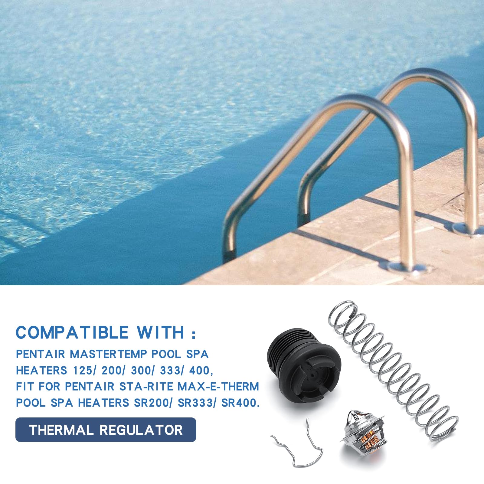VODCACA thermal regulator kit for Pentair Mastertemp 125, supports reliable heating response.