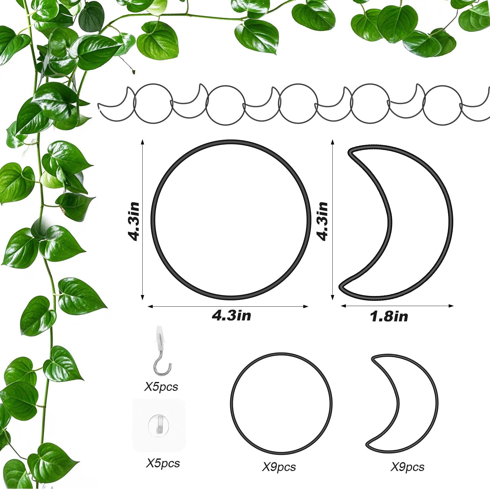 Vodolo included hooks for quick, secure wall or fence mounting.