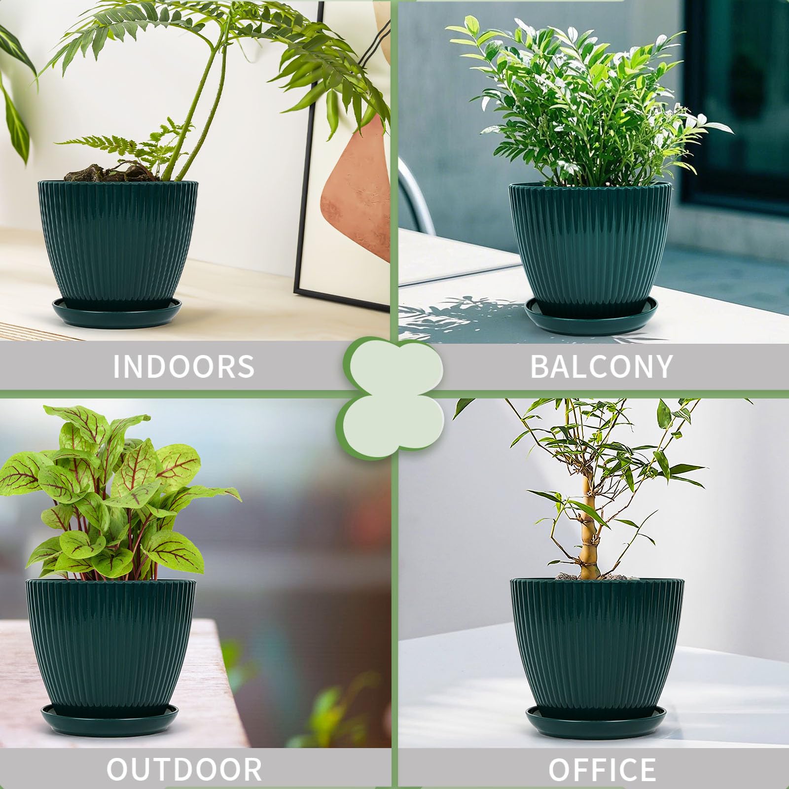 Vodotion 5.0-inch planter pot with watering lip for balanced watering