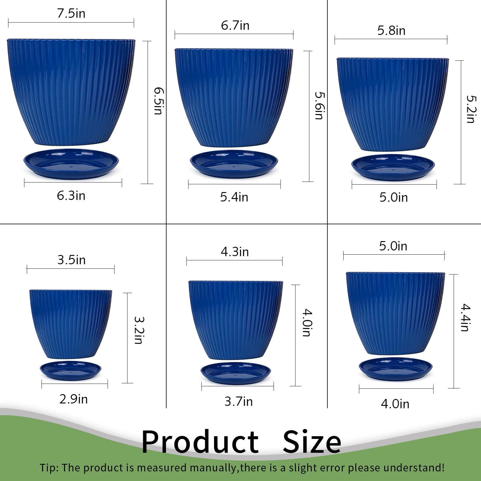 Saucers included with Vodotion pots to catch excess water and protect surfaces.