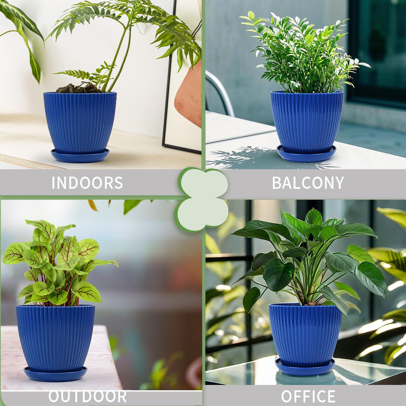 Vodotion modern matte finish plant pots for a clean, contemporary look.