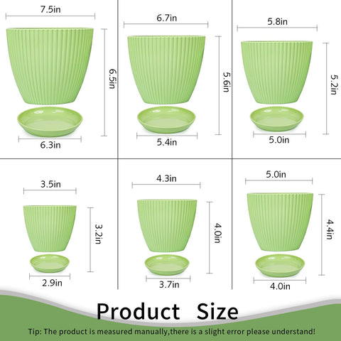 Vodotion six-size planter set for herbs, succulents, and small plants.
