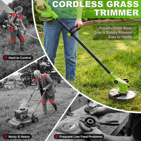 VOERJIA wire brush and blades illustrate moss removal and cutting options