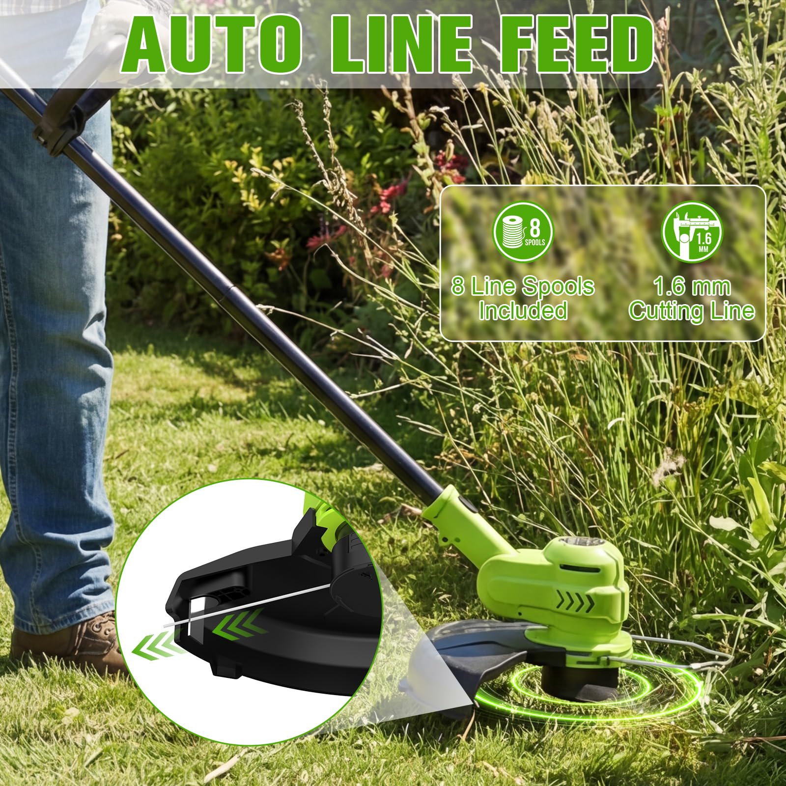 Auto line feed spools reduce bumping interruptions on VOERJIA.