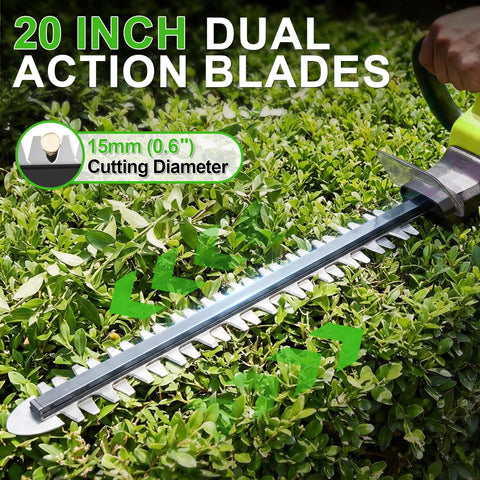 Rotating ergonomic handle enables horizontal and vertical cuts