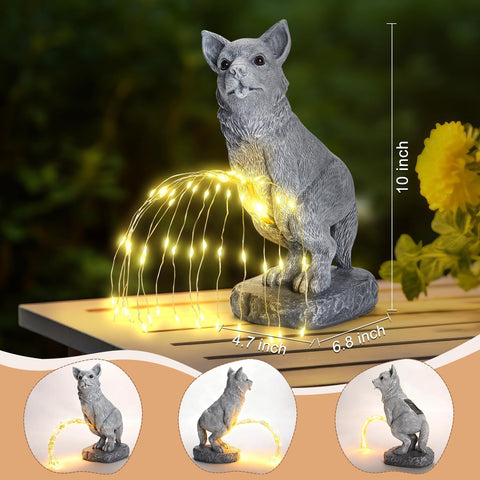 VOFSTAND solar lit statue showcases lifelike textures perfect for garden display.